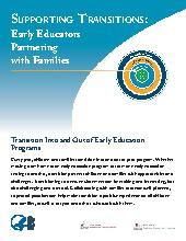 Partnering with families to support transitions. (Mixed Ages. Curriculum)