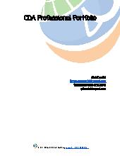 Creating the CDA Portfolio Handbook. Preschool. CDA.