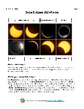 Solar Eclipse 2024 Fact Sheet