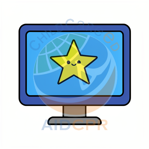 Happy star on computer screen