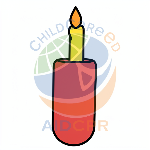 Simple red candle burning steadily