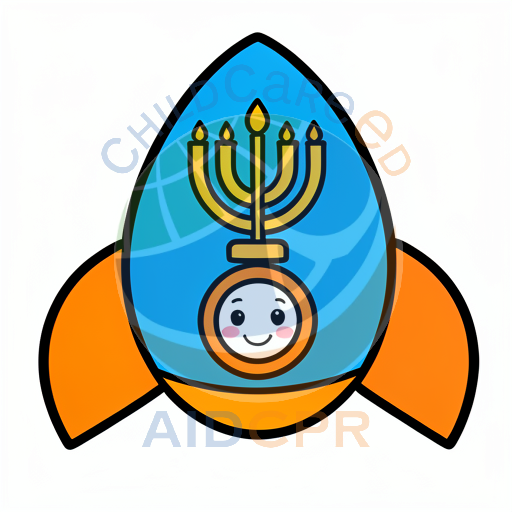 Happy rocket ship with smiling face