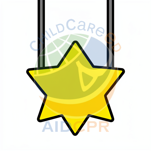 Yellow star hanging from strings