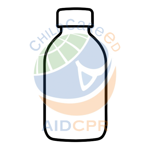 Blue bottle with snowflake pattern coloring page