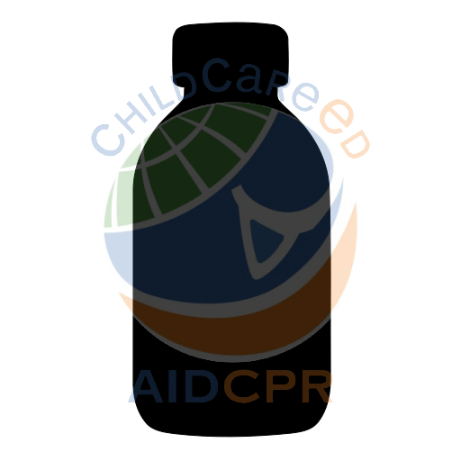 Blue bottle with snowflake pattern silhouette
