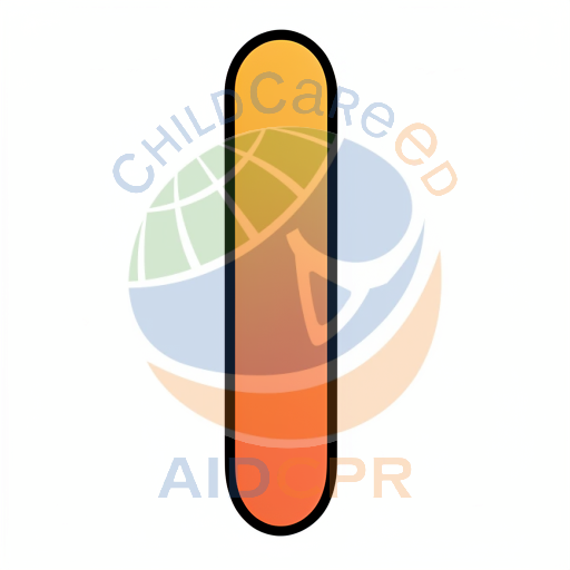 Vertical orange gradient bar with black border