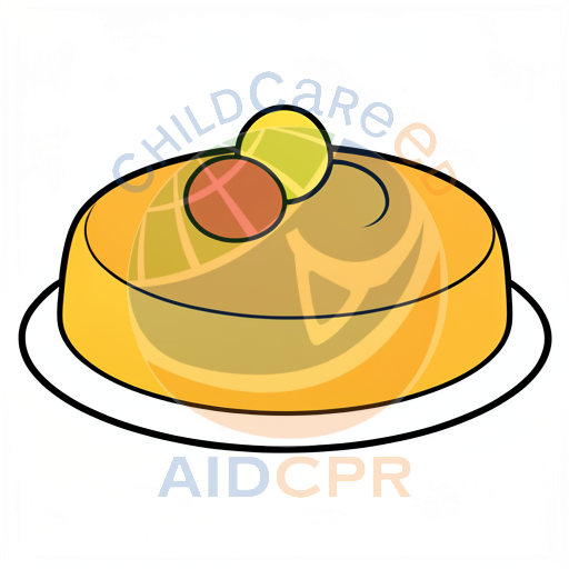 Yellow cake with cherry on top