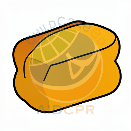 Yellow and orange abstract shape