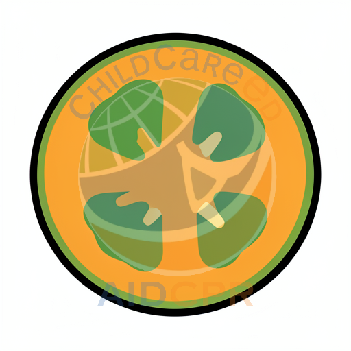 Orange slice with green segments
