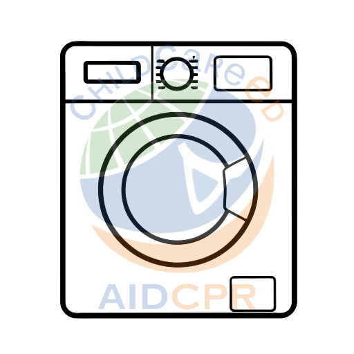 Washing machine with control panel coloring page - ChildCareEd