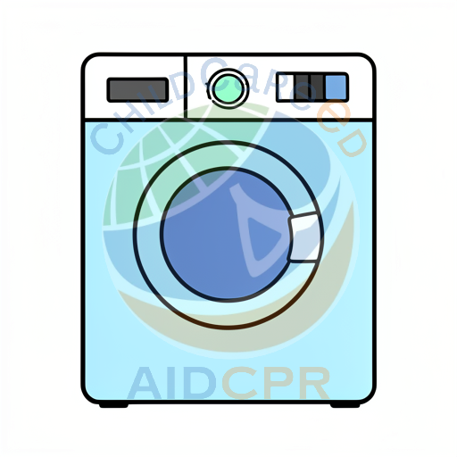 Washing machine with control panel silhouette - ChildCareEd