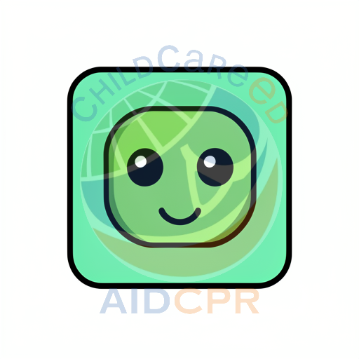 Green smiling face in rounded square
