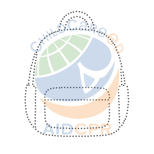 Blue backpack with orange side pockets dotted tracing worksheet