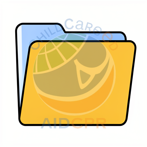 Yellow folder with blue folder behind