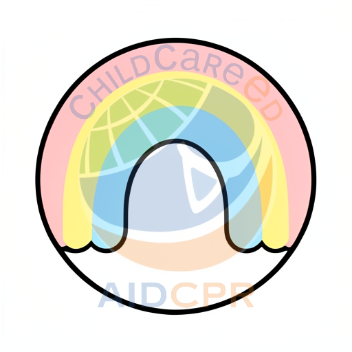 Cute rainbow arch inside circle
