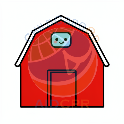 Red barn with smiling window face