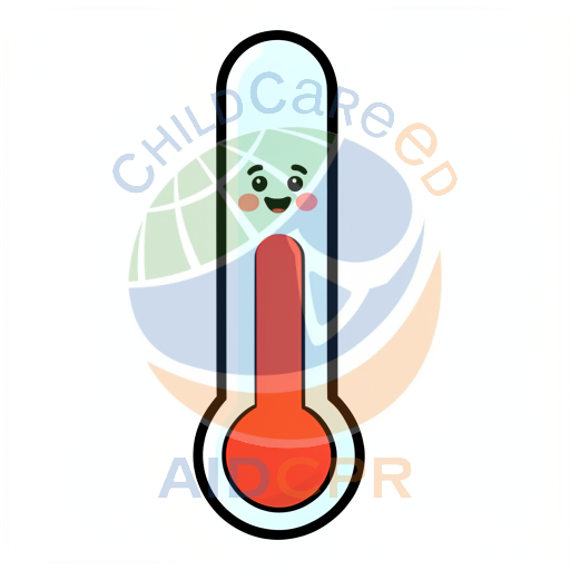 Cute thermometer with smiling face