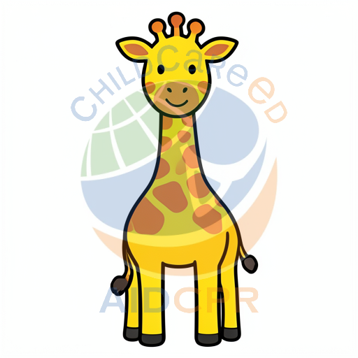 Smiling giraffe with patterned neck