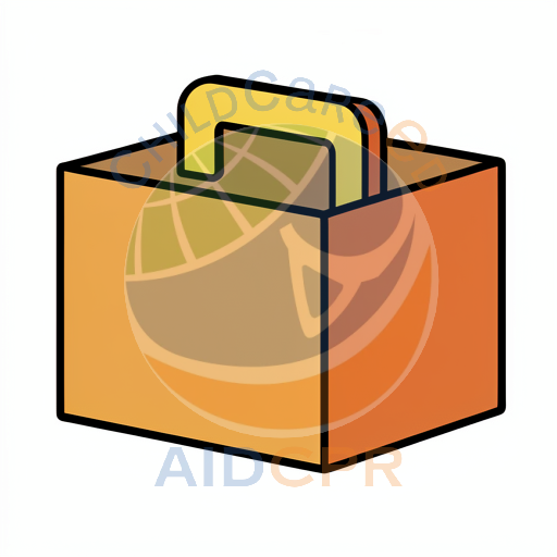 Yellow handle on orange folder