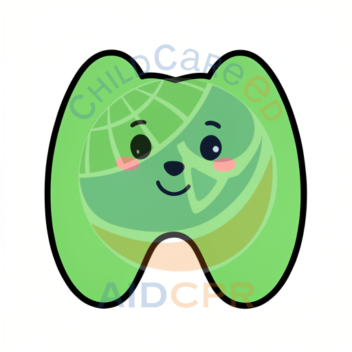 Green smiling game controller character