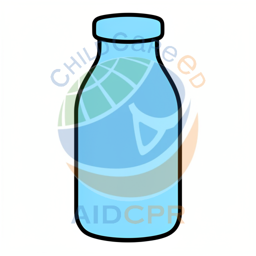 Blue bottle with rounded cap