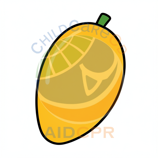 Bright mango fruit with shiny surface