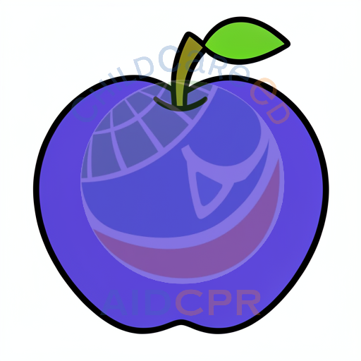 Simple cartoon apple for early learning