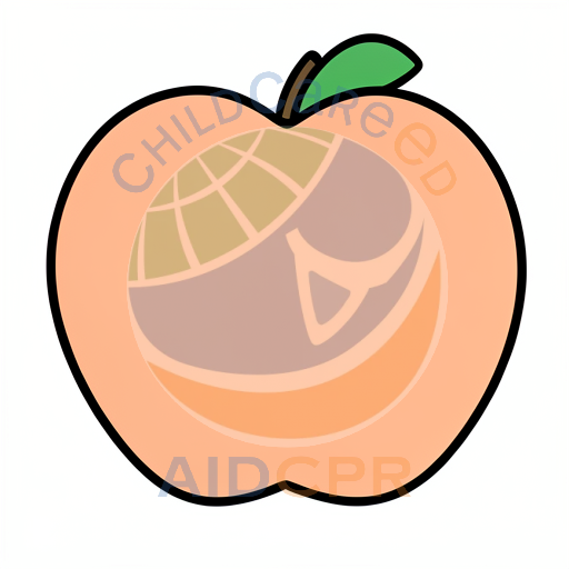 Apple with green leaf and stem