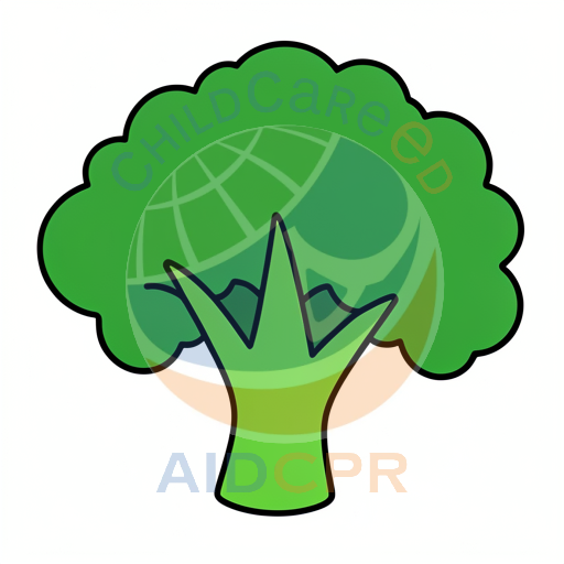 Green broccoli vegetable with thick stem