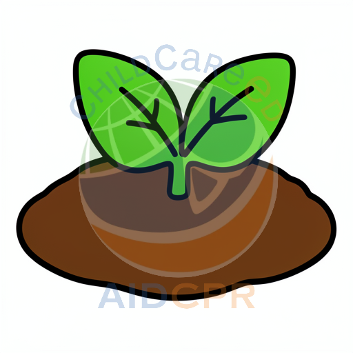Two leaves emerging from dirt patch