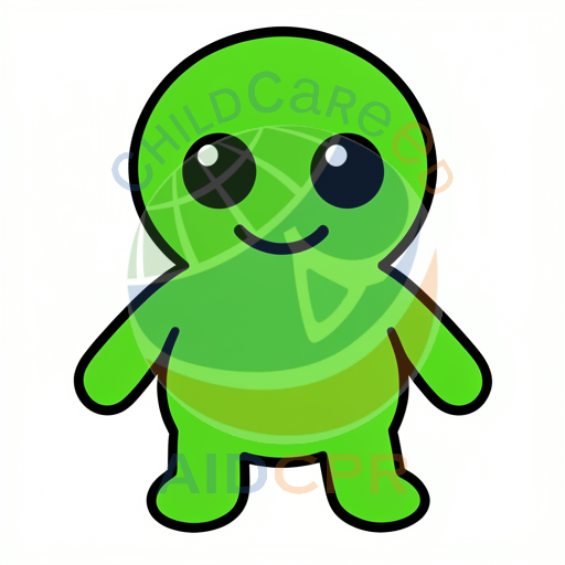 Friendly cartoon alien waving hello