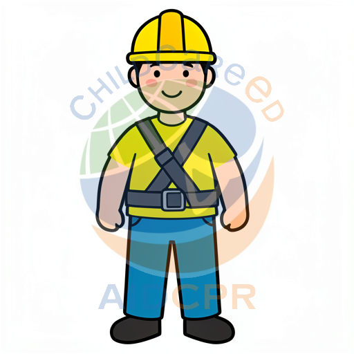 Happy construction worker wearing yellow hard hat