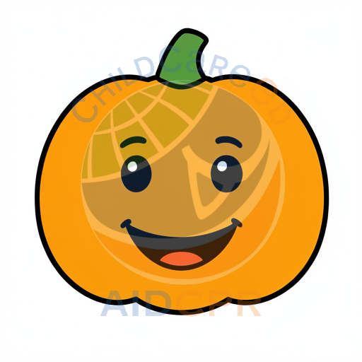 Friendly jack-o'-lantern with cheerful expression