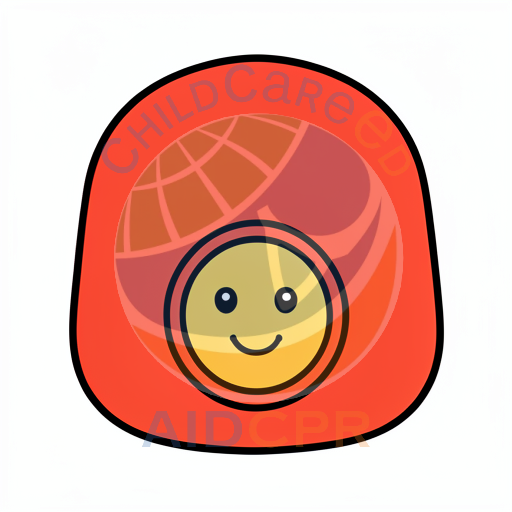 Red rounded shape with smiling yellow face