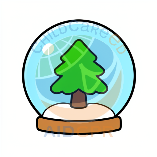 Snow Globe with Green Tree Inside