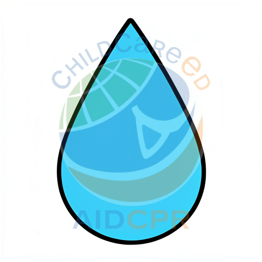 Simple blue teardrop shape icon