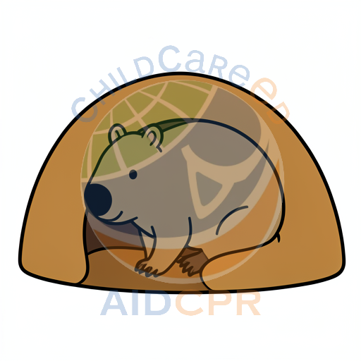 Bear sleeping inside a cozy burrow
