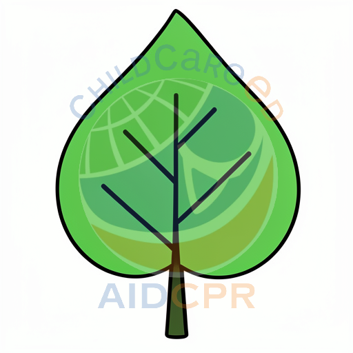 Green leaf with simple vein pattern