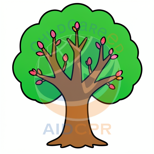 Spring tree with pink blossoms