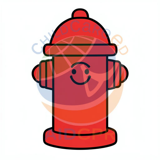 Red Fire Hydrant with Smiling Face