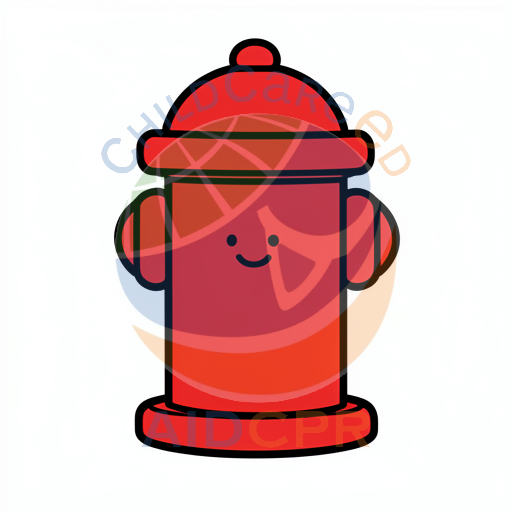 Red Fire Hydrant with Happy Face