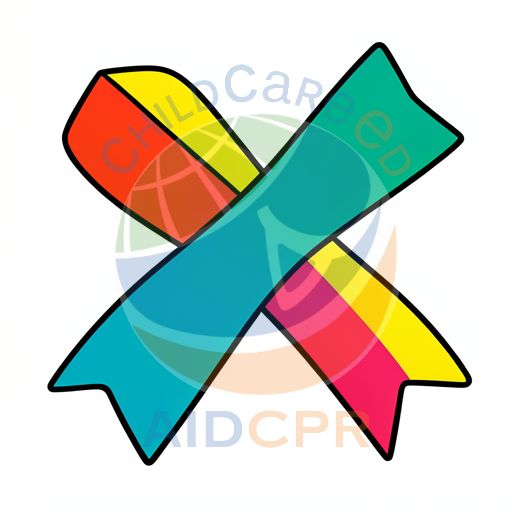 Brightly colored intersecting diagonal shapes