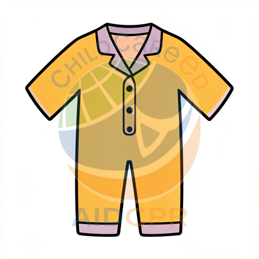 Yellow pajamas with button front