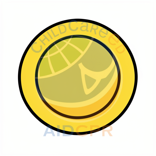 Simple round shape in bright yellow