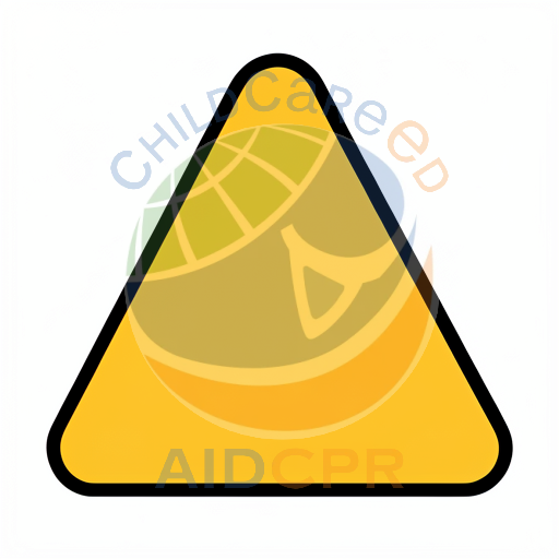 Yellow warning triangle with black border