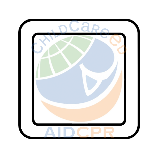 Blue square button inside yellow frame coloring page