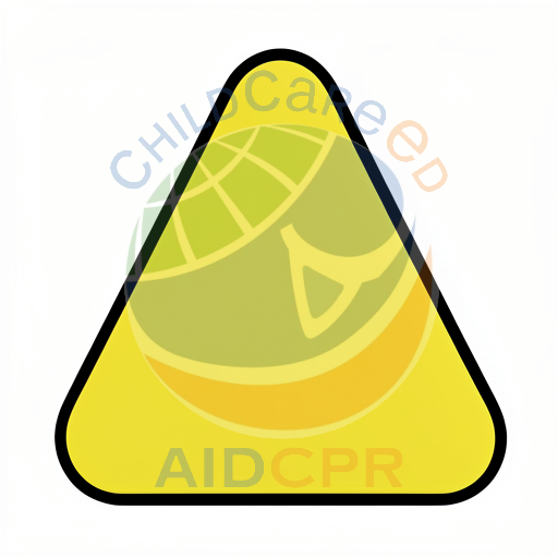 Yellow triangle warning sign