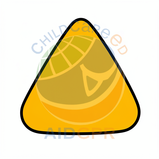 Bold yellow triangle with thick black border