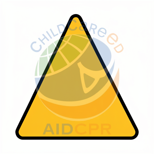 Bold yellow triangle with black border