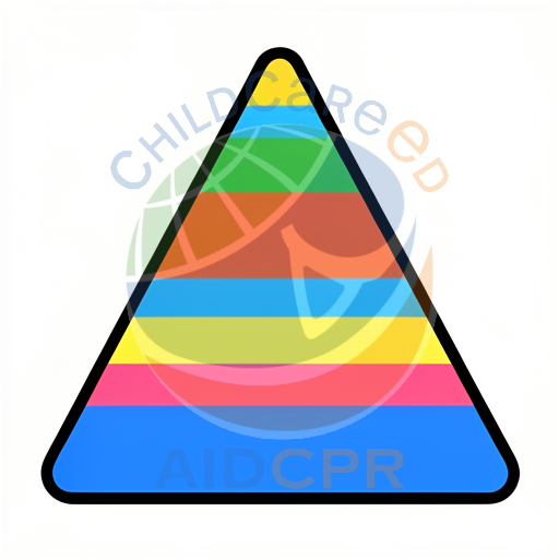 Colorful Triangle with Striped Pattern